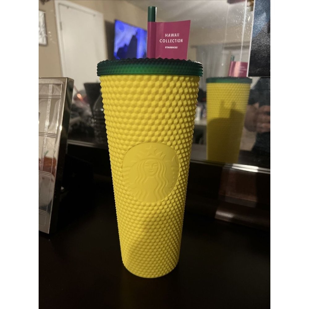 NEW Starbucks Hawaii Collection Studded Yellow Pineapple Tumbler 24oz